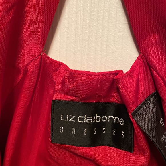 NWOT Liz Claiborne Red Sleeveless Dress…size 10 - Picture 5 of 6